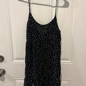 Navy Polka Dot Dress
